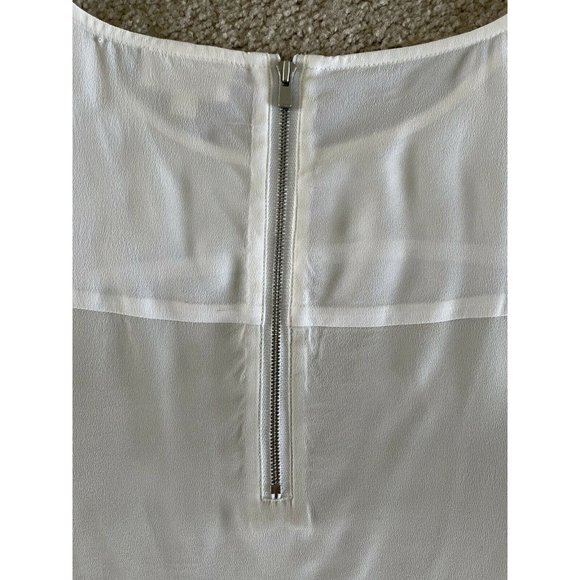 AG Adriano Goldschmeid 100% Silk Short Sleeve Colorblock Dress Gray White L RARE - Picture 5 of 8